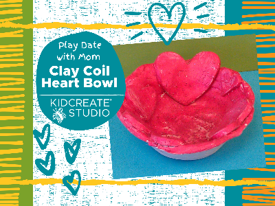 Play Date with Mom (or Dad!) - Clay Coil Heart Bowl (2-6 Years)