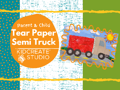 WELCOME WEEK- 50% OFF! Tear Paper Semi Truck Workshop (18m-6y)