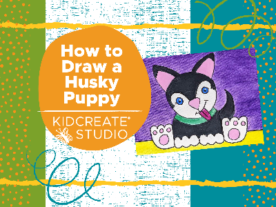 WELCOME WEEK - 50% Off - How to Draw a Husky Puppy (4-9 Years)